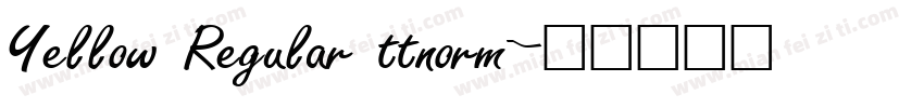 Yellow Regular ttnorm字体转换